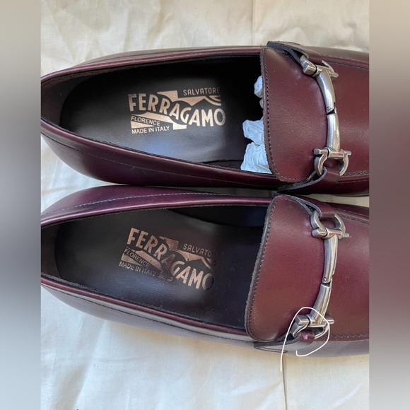 Salvatore Ferragamo Moccasin with Gancini ornament Burgundy Brown Mens US7 - Picture 7 of 9